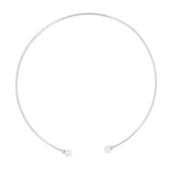 Natural FW Pearl Choker Necklace Sterling Silver