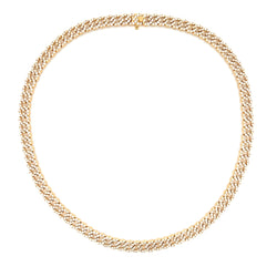 Natural 8.25ct Diamond Choker Necklace 18KT Yellow Gold