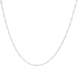 Solid 14K Yellow Gold 2.5mm Paperclip Chain Necklace Unisex 18" Inches