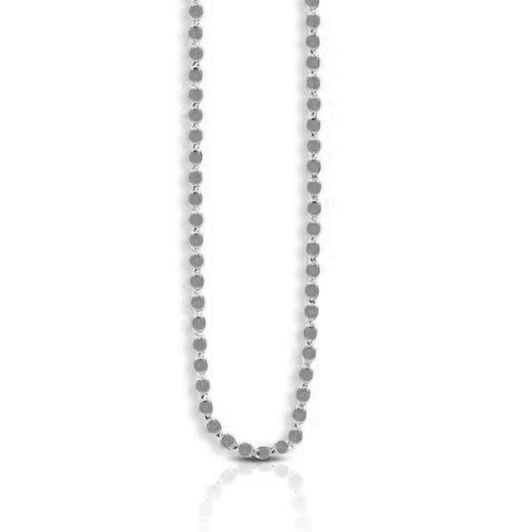 14k White Gold Oval Mirror Chain (2.20 mm)