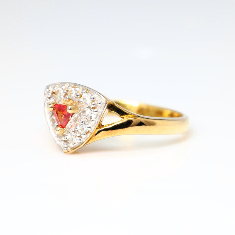 Tanzania Ruby Zircon YG Ring