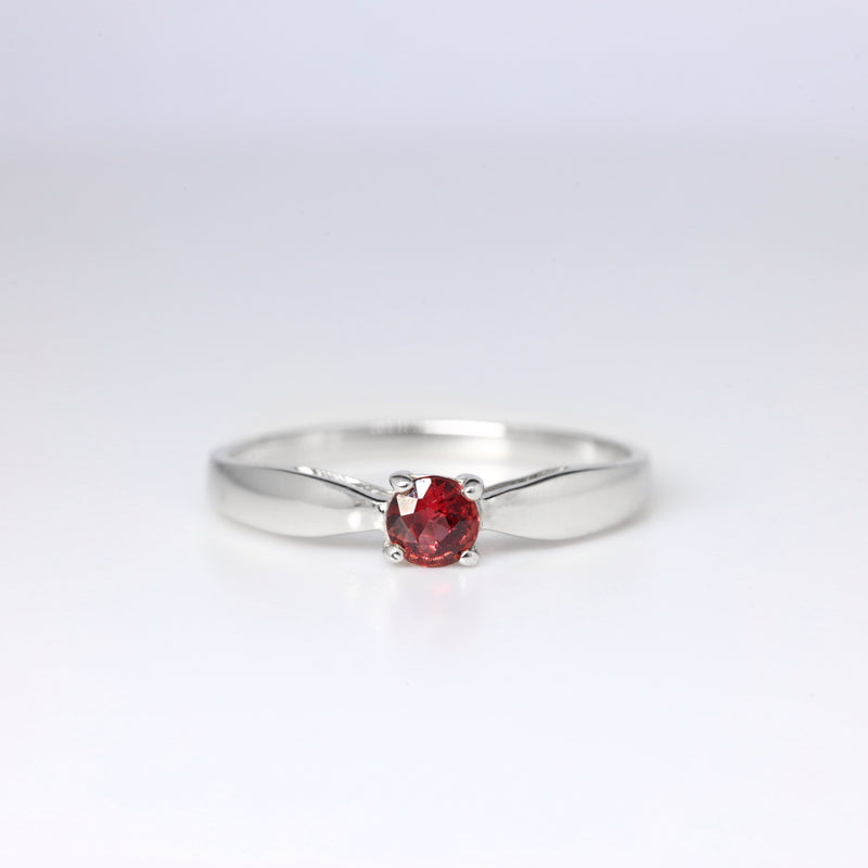 Ruby Solitaire Ring WG