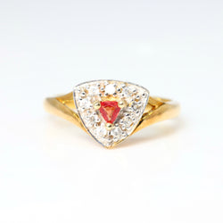 Tanzania Ruby Zircon YG Ring