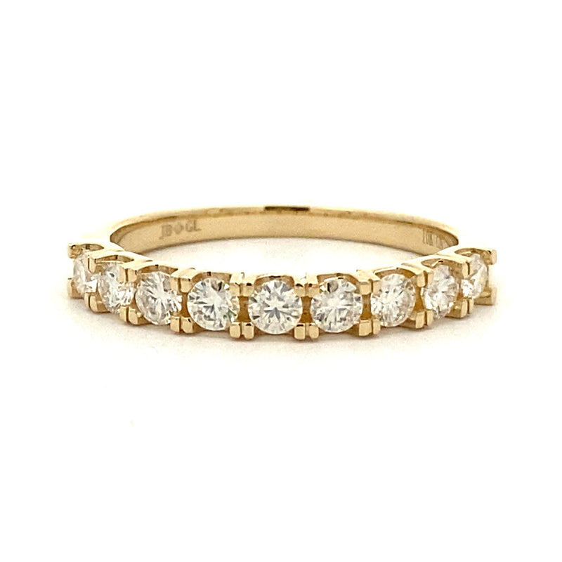 .45ct Moissanite Wedding Band Ring 10KT Yellow Gold