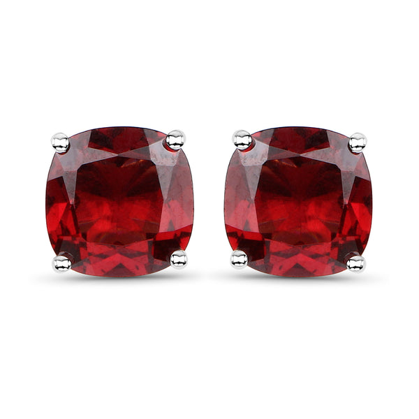 3.00 Carat Genuine Garnet .925 Sterling Silver Earrings