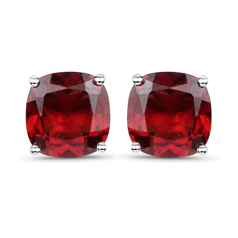 3.00 Carat Genuine Garnet .925 Sterling Silver Earrings