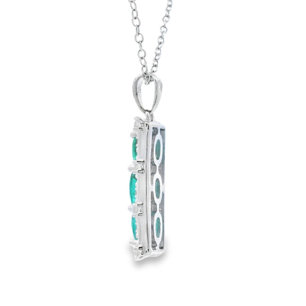 1.18ct Emerald Zircon Fashion Pendants Sterling Silver