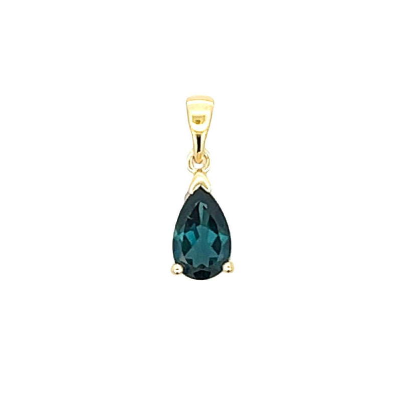 London Blue Topaz Fashion Pendants 10KT Yellow Gold