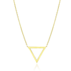 14k Yellow Gold Delta Symbol Chain Necklace
