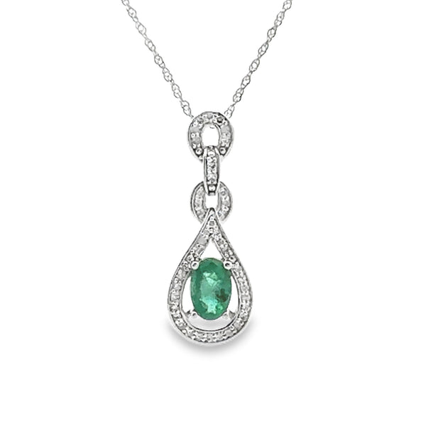 .53ct Emerald Diamond Fashion Pendants 10KT White Gold