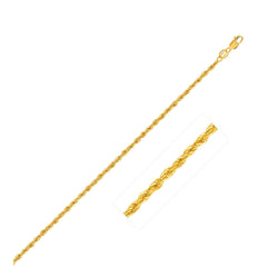 Lite Rope Chain Bracelet in 14k Yellow Gold  (1.50 mm)