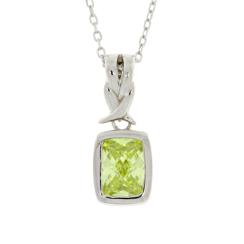 Cubic Zirconium Fashion Pendants Sterling Silver