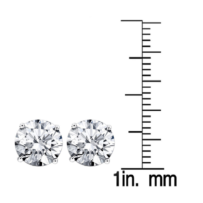 V3 Jewelry Sterling Silver Set of 3 -Ruby, Blue Sapphire and Natural White Topaz Stud Earrings