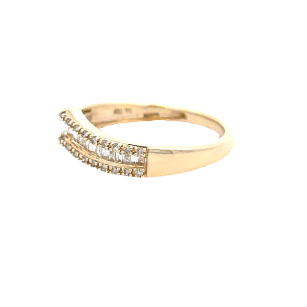 .25ct Diamond Fashion band rings 10KT Yellow Gold