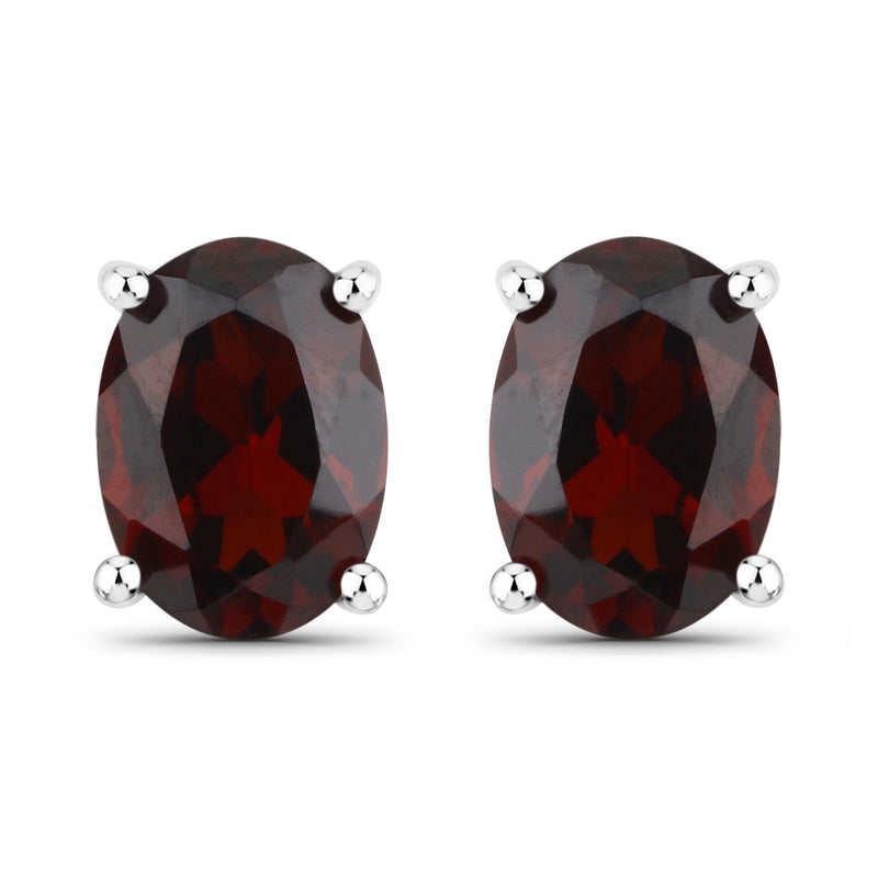 1.70 Carat Genuine Garnet .925 Sterling Silver Earrings