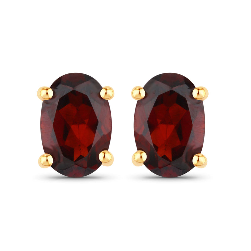 1.02 Carat Genuine Garnet .925 Sterling Silver Earrings