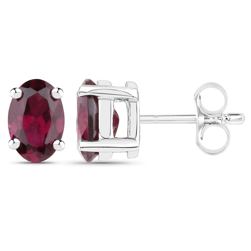 1.02 Carat Genuine Garnet .925 Sterling Silver Earrings