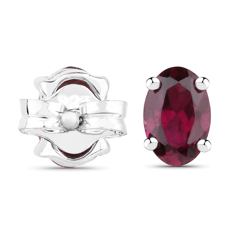 1.02 Carat Genuine Garnet .925 Sterling Silver Earrings