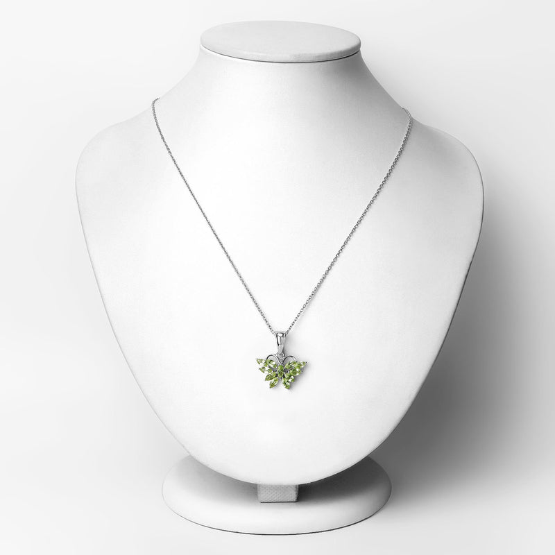 1.65 Carat Genuine Peridot .925 Sterling Silver Pendant