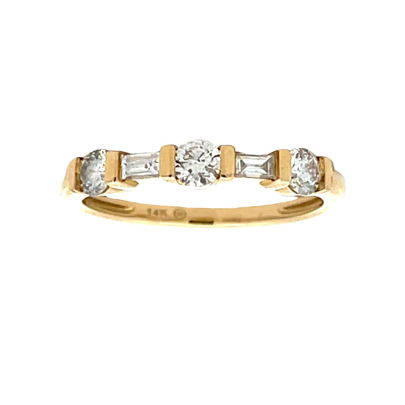 .50ct Diamond Wedding Band Ring 14KT Yellow Gold