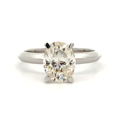 Genuine 1.76ct Moissanite  10KT White Gold