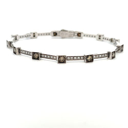 Natural 2.03ct Diamond Tennis Bracelet 18KT White Gold