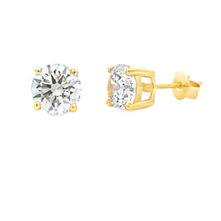 2.00ct Lab Grown Diamond Stud Earrings 10KT Yellow Gold