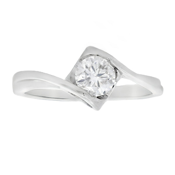 Natural .43ct Moissanite  Sterling Silver