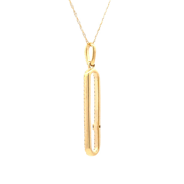 Natural .22ct Diamond Fashion Pendants 14KT Yellow Gold