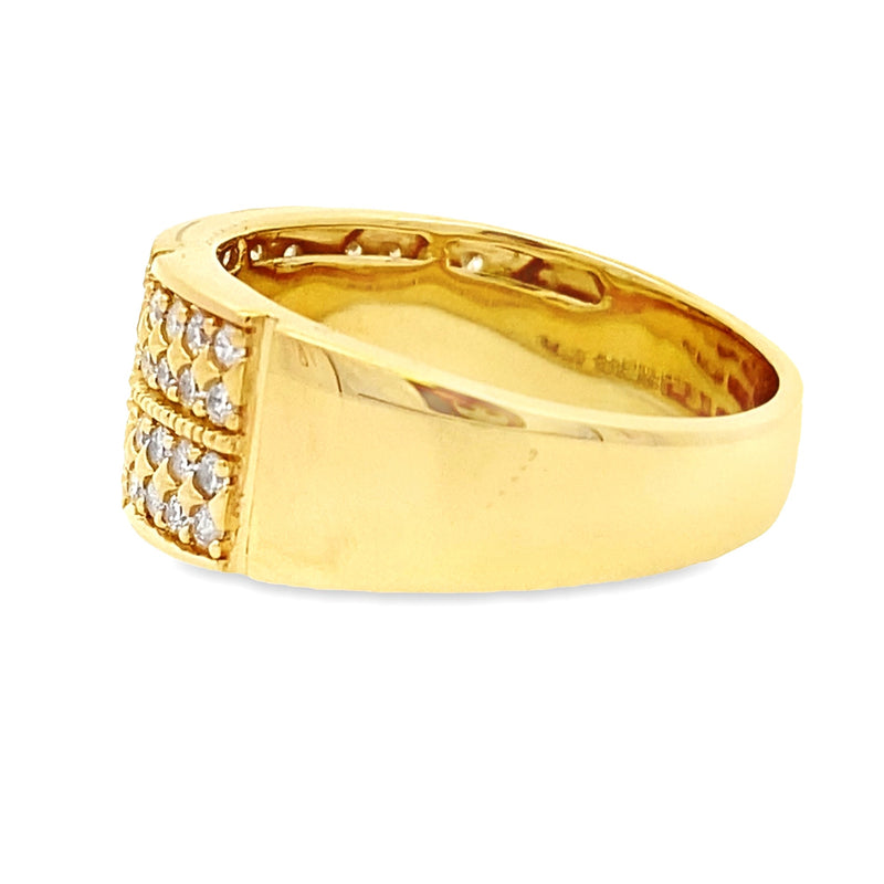 Natural 1.00ct Diamond Mens Ring 10KT Yellow Gold