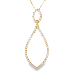 Genuine .93ct Diamond Fashion Pendants 14KT Yellow Gold