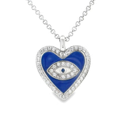 Cubic Zirconia Heart Love Pendant Sterling Silver