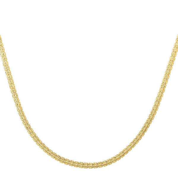 Ice Barrel Chain in 14k Yellow Gold (3.10 mm)