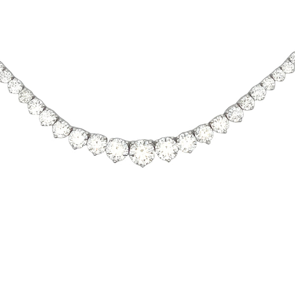 Lab Grown Diamond Tennis Necklace 14KT White Gold