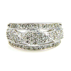 Natural .75ct Diamond Ring 14KT White Gold