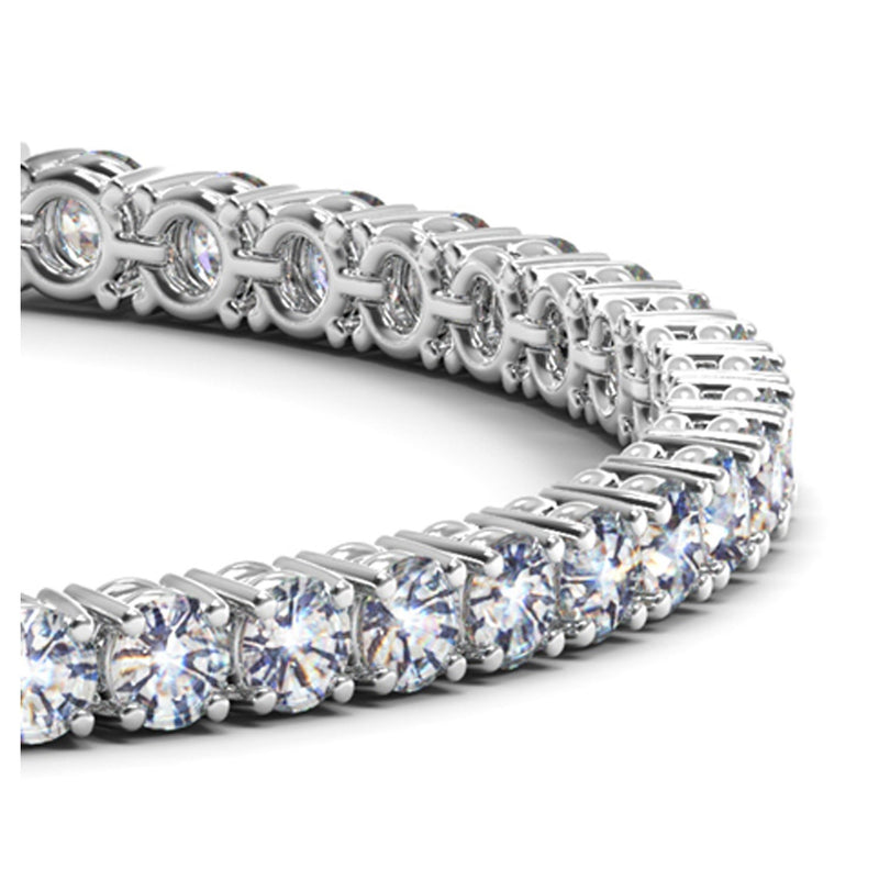 Lab Grown Round Diamond Tennis Bracelet in 14k White Gold (10 cctw F/G  VS2/SI1)