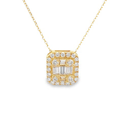 Genuine .77ct Diamond Fashion Pendants 14KT Yellow Gold