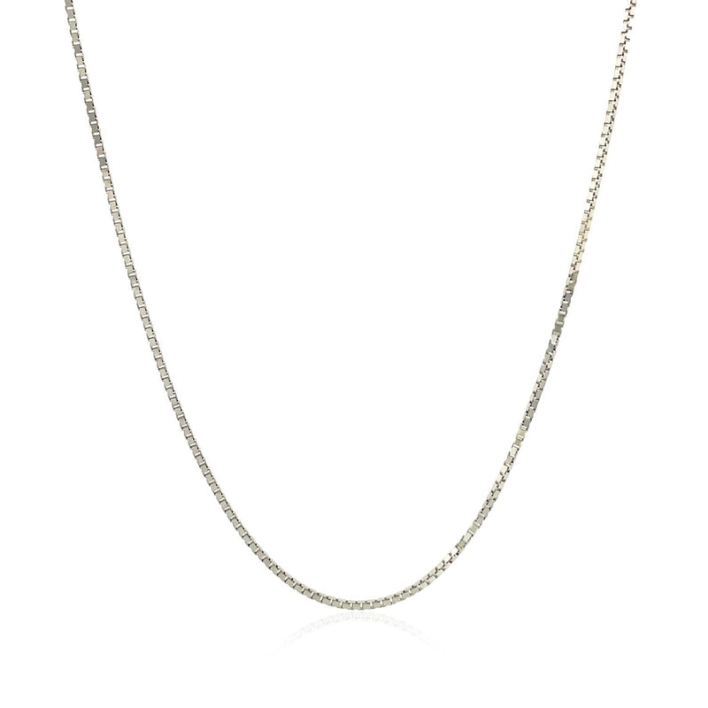 10k White Gold Classic Box Chain (0.78 mm)