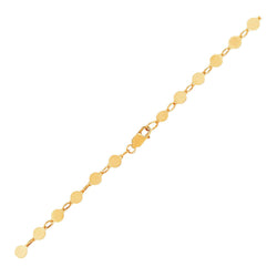 14k Yellow Gold Bracelet with Polished Circles