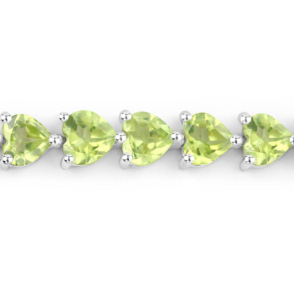 13.64 Carat Genuine Peridot .925 Sterling Silver Bracelet