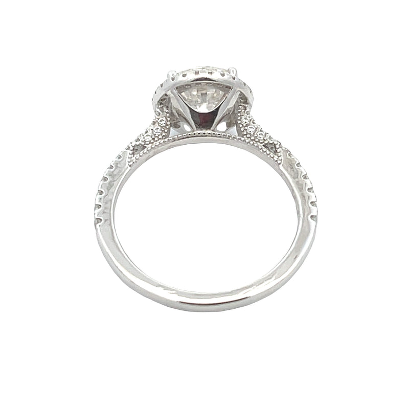 Natural Moissanite Eng Only Sterling Silver