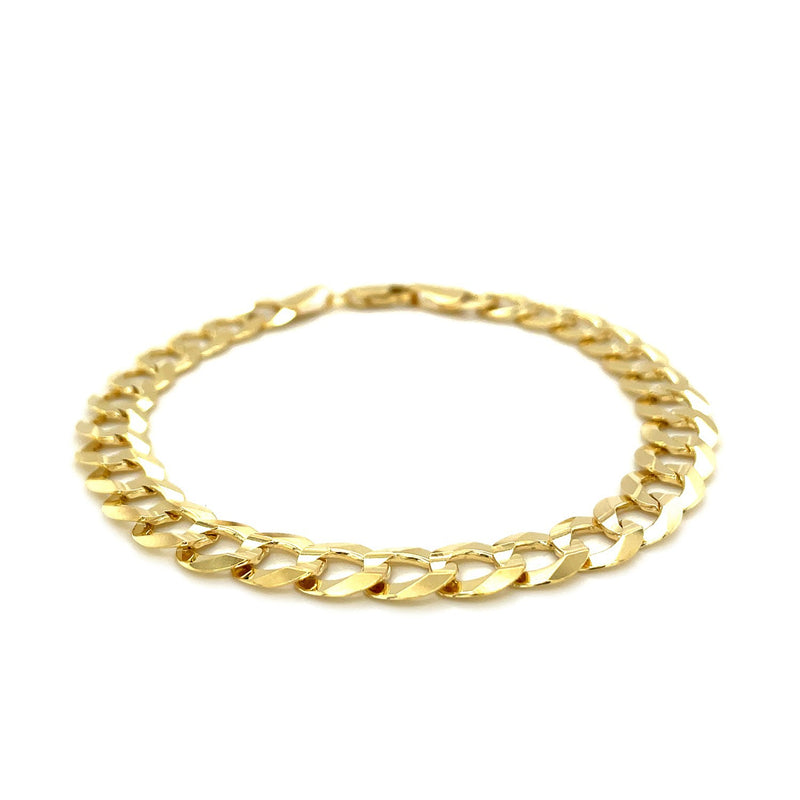 8.2mm 10k Yellow Gold Curb Bracelet