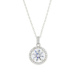 Genuine Moissanite Fashion Pendants Sterling Silver