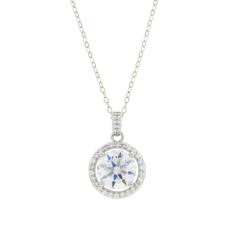 Genuine Moissanite Fashion Pendants Sterling Silver