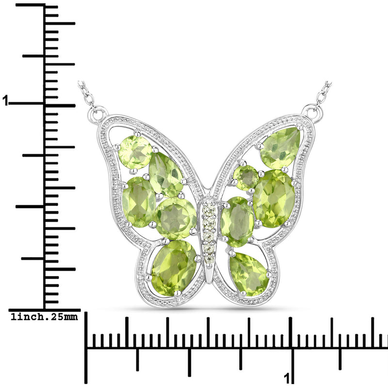 4.65 Carat Genuine Peridot .925 Sterling Silver Necklace