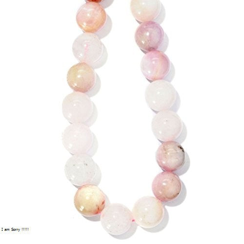 V3 Jewelry Natural Multi-Colored Kunzite Sterling Silver Graduated Bead Necklace18"