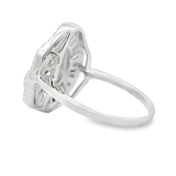 Natural Cubic Zirconium Ring Sterling Silver