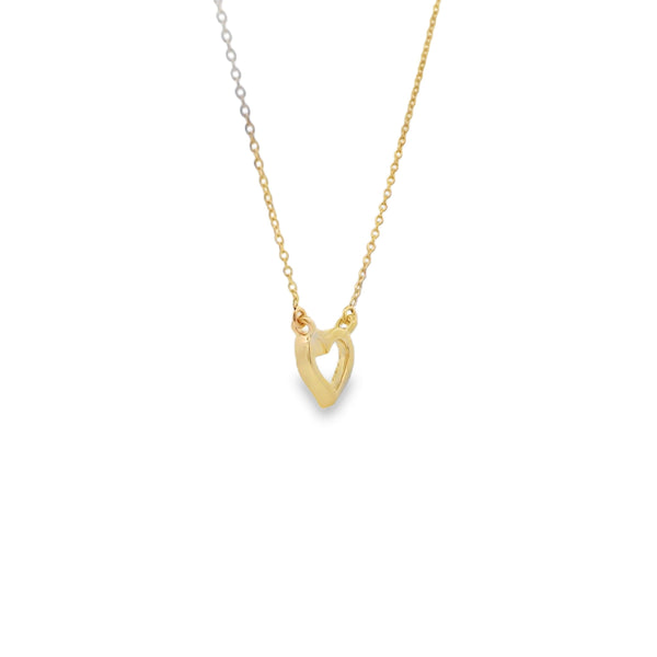 .03ct Diamond Heart Love Pendant 14KT Yellow Gold