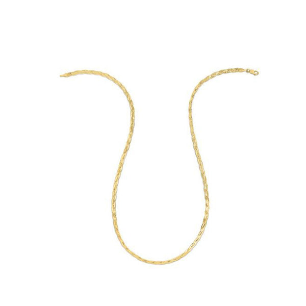 14k Yellow Gold Braided Herringbone Chain (3.20 mm)