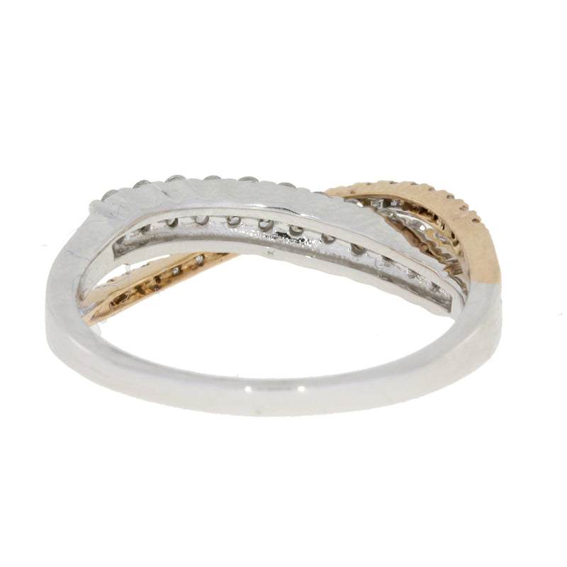 Natural .50ct Diamond Ring 10KT 2 Tone Gold